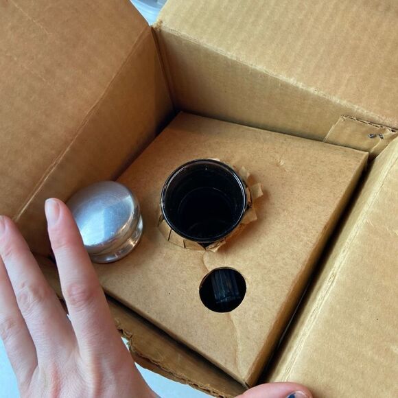 1950's Inland Hand-Blown Heat Proof Glass Coffee Carafe w/ Original Box - Picture 4 of 12